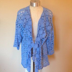 Asos crochet lace knit shawl cardigan flowy boho bohemian festival trendy